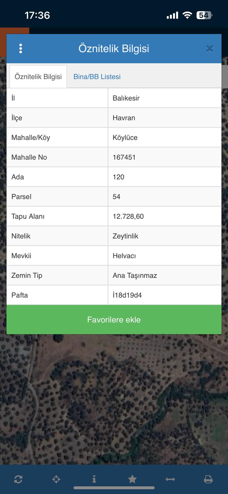 Köylüce 'de Satılık 12.728 M2 Zeytinlik
