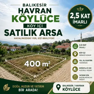 KÖYÜN İÇİNDE, İMARLI VE YATIRIMLIK!
