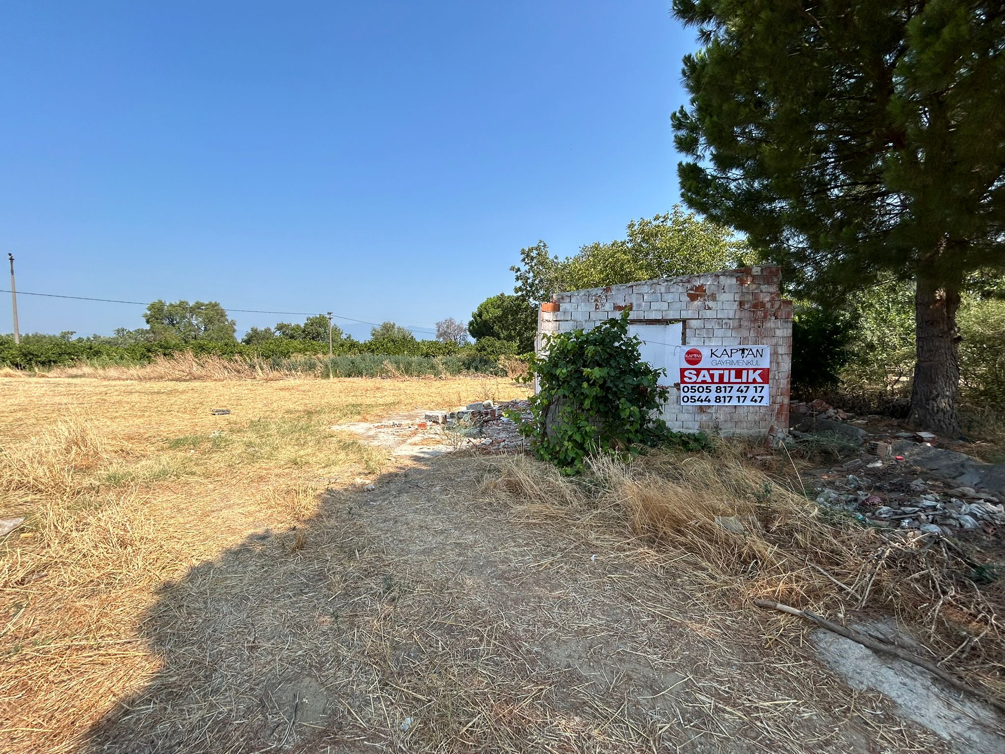 Adramis Termal Otel Arkasında 7,5 Dönüm Satılık Tarla