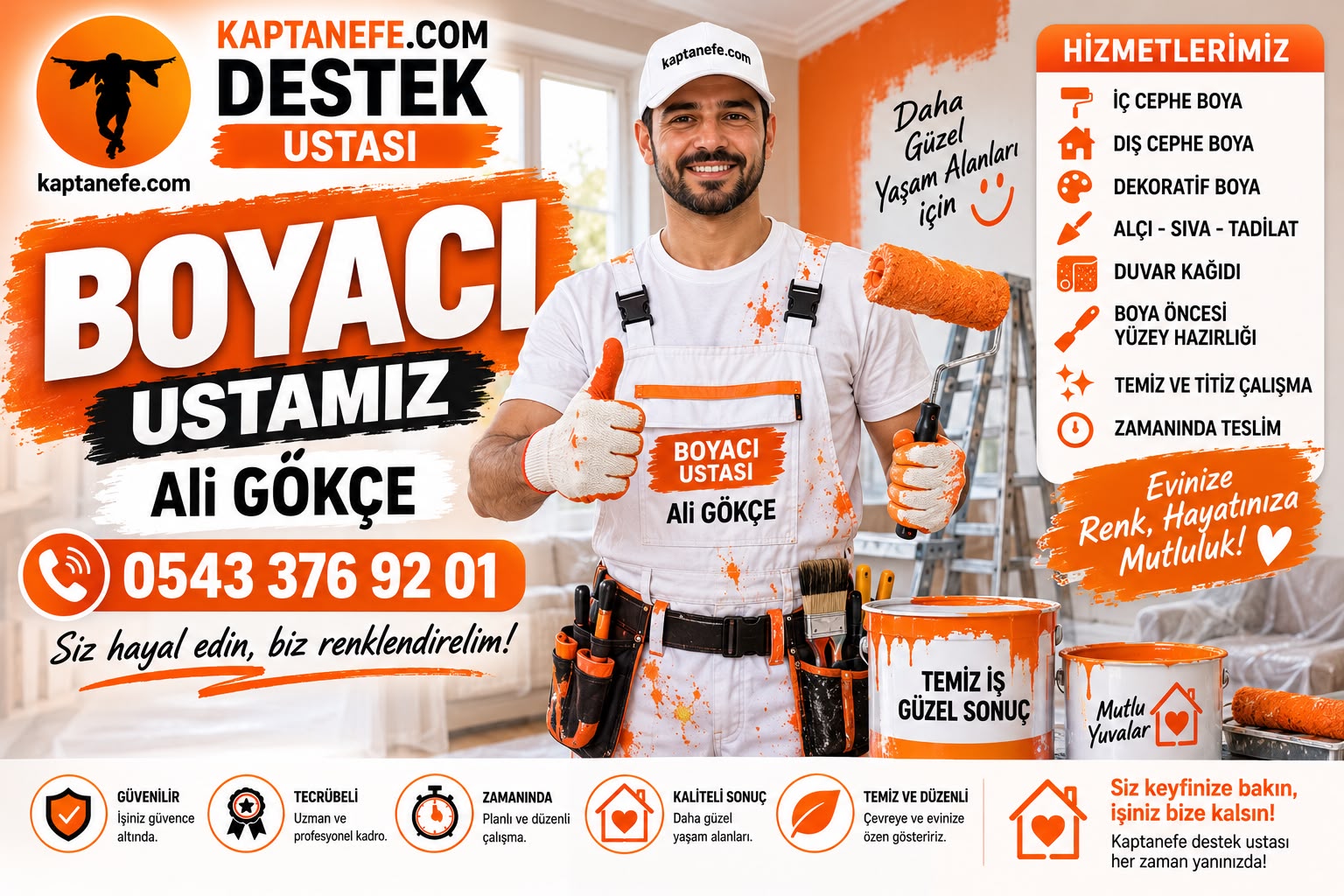 YUVANIZIN RENGİ, UZMAN ELLERDE GÜZEL! BOYA USTAMIZ ( ALİ GÖKÇE )