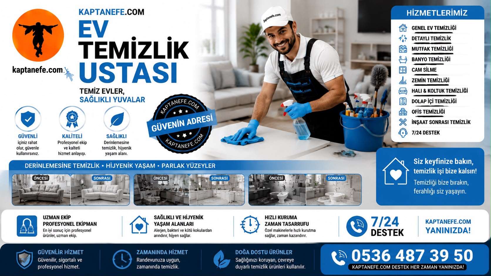 YUVANIZDA TEMİZLİĞE İHTİYACINIZ VARSA… 🏠✨