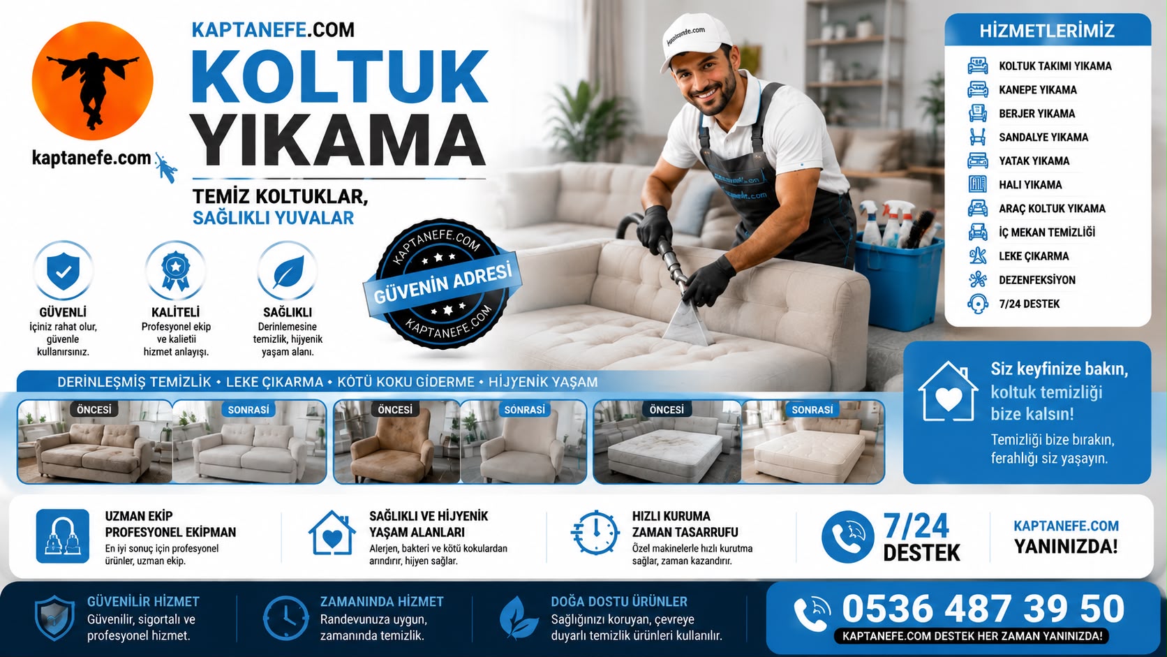 🛋️ KOLTUK YIKAMA HİZMETİMİZ SİZİNLE!